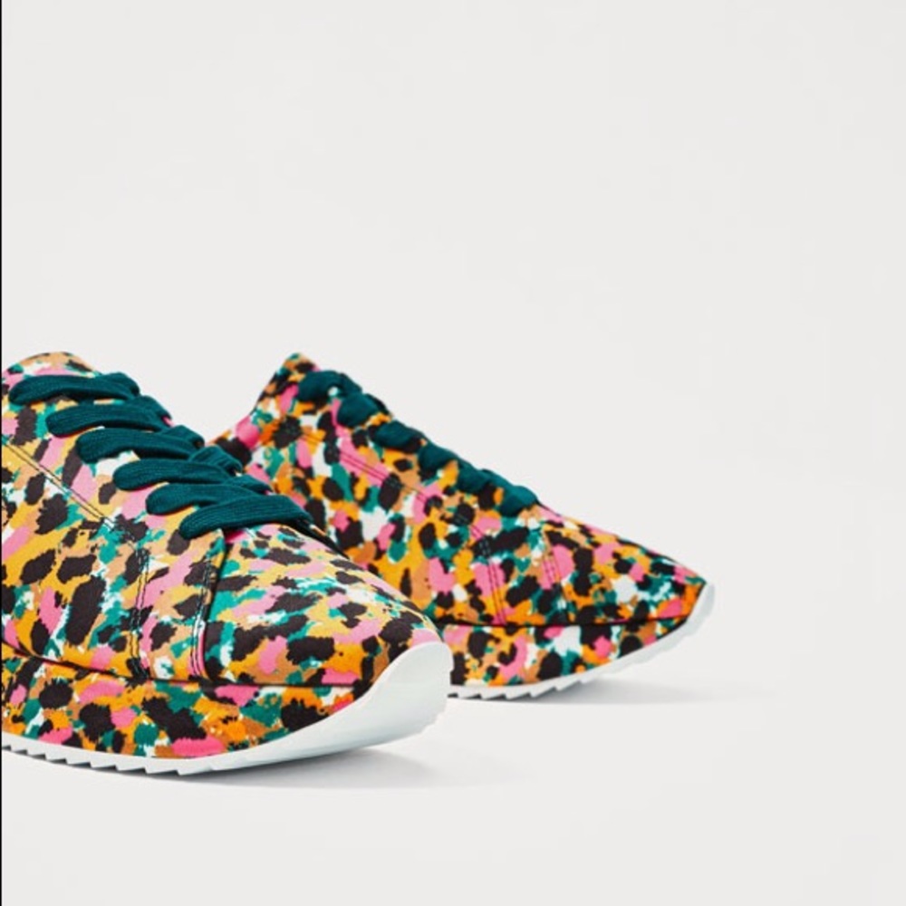 Zara Printed Satin Sneakers Sz 36| 6 US - Picture 4 of 9